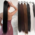 Long Hair Claw Clip Ponytail Elastic Band Extension
